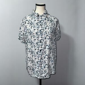 Free planet floral button down shirt women’s size medium